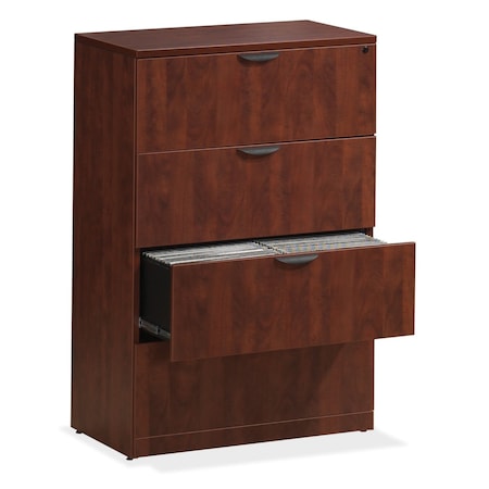 Officesource OS Laminate Lateral Files 4 Drawer Lateral File Cabinet OS184CH
